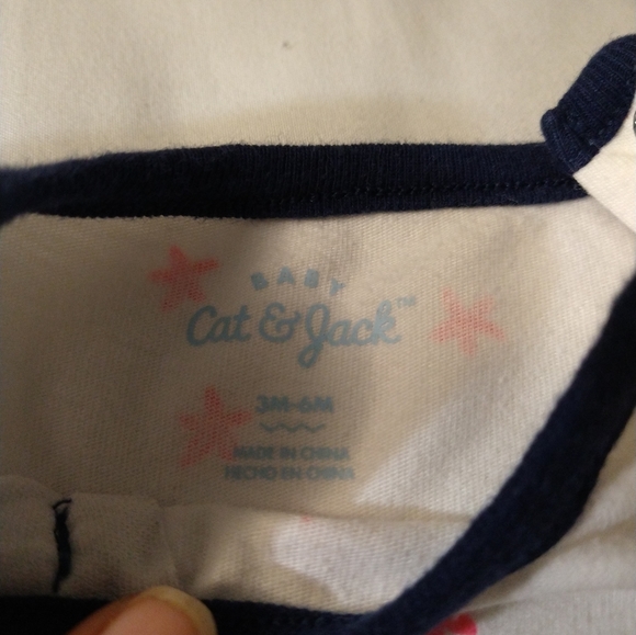 6/$15 Size 3-6 M Cat & Jack long sleeve bodysuit onesie - Picture 7 of 12